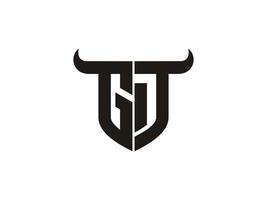 design inicial do logotipo do touro gt. vetor