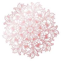 mandala rosa decorativa em fundo branco vetor