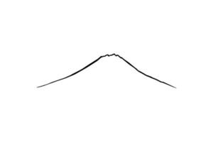 arte de linha simples da silhueta da montanha para logotipo, pictograma, ilustração de arte, aplicativos, site ou elemento de design gráfico. ilustração vetorial vetor