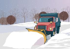 Caminhão de arado de neve vetor