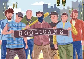Coleção de Hooligans do vetor