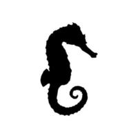 silhueta de cavalo-marinho para logotipo, pictograma, aplicativos, site, ilustração de arte ou elemento de design gráfico. ilustração vetorial vetor