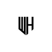 wh letter design com fundo branco no ilustrador. logotipo vetorial, desenhos de caligrafia para logotipo, pôster, convite, etc. vetor