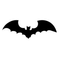 morcego de silhueta preta abstrata para design de celebração de halloween vetor