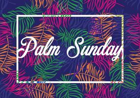 Ramo brilhante Ramo de domingo de palmeiras vetor