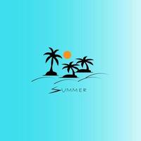coqueiro ícone imagem ilustração vector design praia cenário símbolo