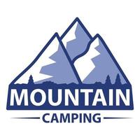 montanha viagens emblemas.camping aventura ao ar livre logo.vector plano isolado em background.banner branco. vetor