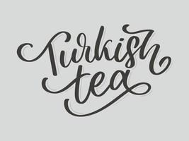 tradições turcas da cerimônia do chá. hora do chá. elementos decorativos para seu projeto. ilustração vetorial com xícara oriental em fundo branco. vetor