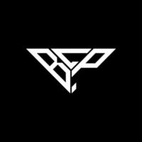 design criativo do logotipo da carta bcp com gráfico vetorial, logotipo simples e moderno bcp em forma de triângulo. vetor