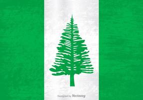 Bandeira livre do grunge do vetor da ilha de Norfolk