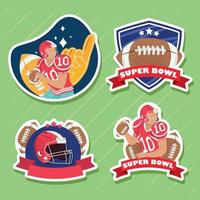 quatro emblemas do super bowl vetor