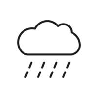 nuvem com ícone de gotas de chuva em ilustração vetorial isolada de estilo simples vetor