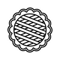 ícone de vetor de torta de maçã