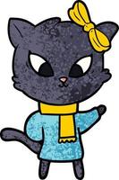 personagem de desenho animado gato vetor