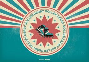 Ilustração Retro Roller Derby vetor