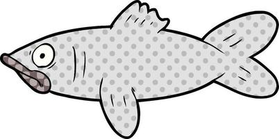 personagem de desenho animado de peixe vetor