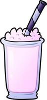 milkshake de desenho animado vetor