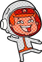 personagem de menino astronauta de desenho animado vetor