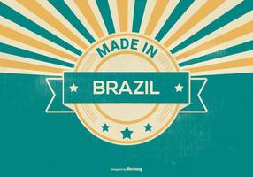 Made in Brazil Retro Illustration vetor