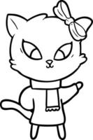 personagem de desenho animado gato vetor