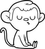 personagem de desenho animado de macaco vetor