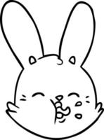 cara de coelho engraçado dos desenhos animados vetor