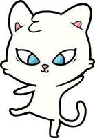 gato bonito dos desenhos animados vetor