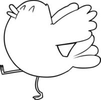 desenho animado pássaro batendo vetor