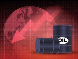 mercado de preço do petróleo com barris vetor