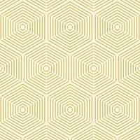padrão geométrico de linha dourada hexágono sem costura vetor