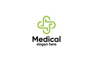 design de vetor de identidade de logotipo de farmácia médica