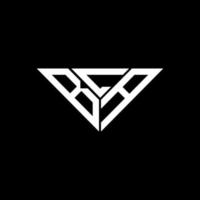 design criativo do logotipo da carta bca com gráfico vetorial, logotipo simples e moderno bca em forma de triângulo. vetor
