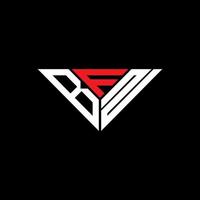 design criativo do logotipo da carta bfn com gráfico vetorial, logotipo simples e moderno bfn em forma de triângulo. vetor