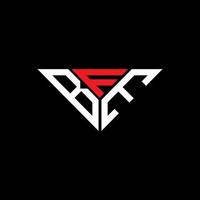 design criativo do logotipo da carta bfe com gráfico vetorial, logotipo simples e moderno bfe em forma de triângulo. vetor