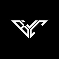 design criativo do logotipo da carta bjc com gráfico vetorial, logotipo simples e moderno bjc em forma de triângulo. vetor