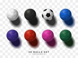 conjunto de bola 3D. ilustração vetorial vetor