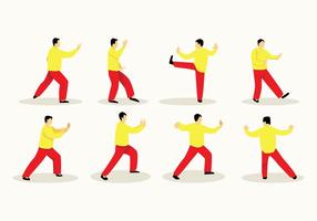 Livre Tai Chi Poses Vector