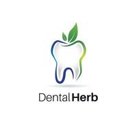 modelo de símbolo de design de logotipo de saúde de erva dental vetor