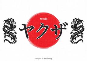 Design de caligrafia Yakuza de vetor livre