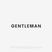 ideia criativa de design de logotipo de marca de palavra de cavalheiro vetor