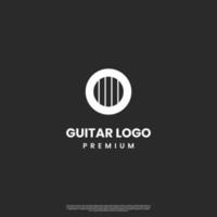 guitarra inicial o conceito moderno de design de logotipo vetor