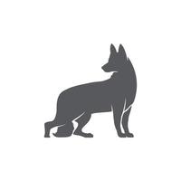 vetor de ícone de cão. design de conceito de animal de estimação de cachorro. vetor de silhueta de cachorro. ilustração vetorial