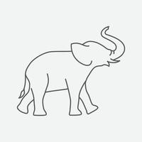 ícone do logotipo do elefante. símbolo de design de elefante simples. elefante logotipo sinal ilustração vetorial design. ilustração vetorial vetor