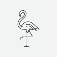 design de ícone de flamingo. símbolo do flamingo. ilustração vetorial vetor