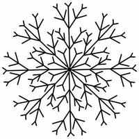 ilustração em vetor de um floco de neve fofo em um fundo branco e isolado. padrão abstrato de inverno para ícones, decoração e decorações de natal