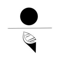 logotipo do barco lunar vetor