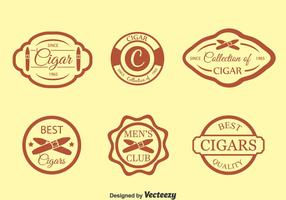 Conjunto de vetores de etiqueta de cigarro