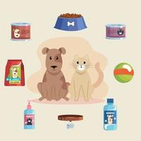 mascotes e produtos vetor