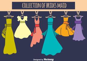 Brides Maid Collection Vector Set