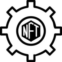 ícones nft logotipo nft ilustração vetorial nft vetor